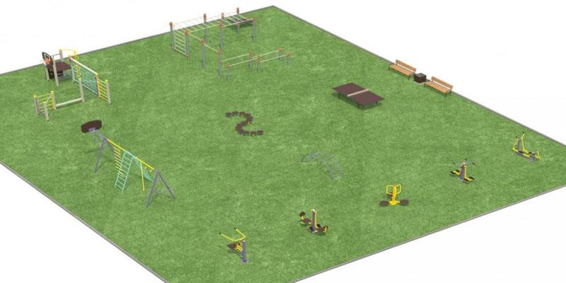 Дизайн проект спортплощадки разновозрастной  в Карачаево-Черкесской Республике