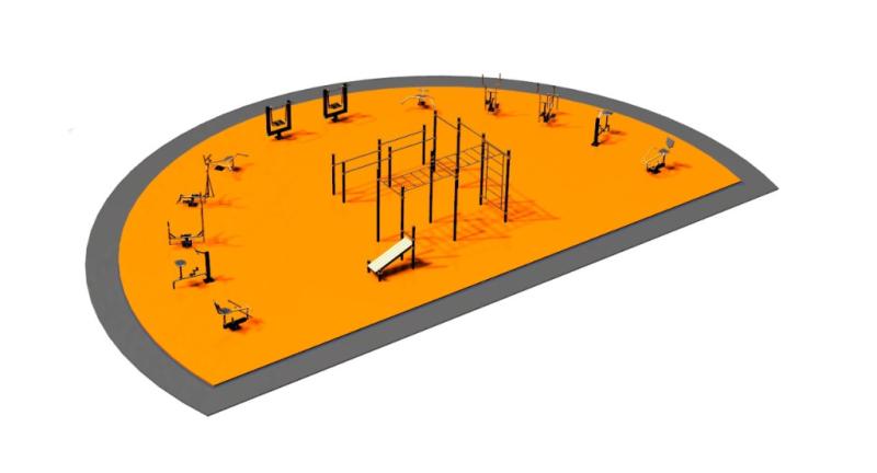 Дизайн проект спортплощадки Полукруглая в Карачаево-Черкесской Республике