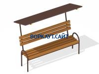 Лавочка под навесом МАФ 1607 в Карачаево-Черкесской Республике