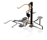 Уличный тренажер "Верхняя тяга Твистер стоя Твистер сидя" УТ336 в Карачаево-Черкесской Республике