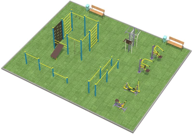 Проект спортплощадки 150 метров в Карачаево-Черкесской Республике в Карачаево-Черкесской Республике