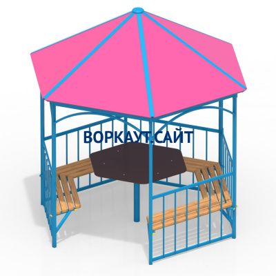 Беседка со столом и лавками МАФ 4121 в Карачаево-Черкесской Республике