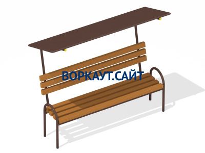 Лавочка под навесом МАФ 1607 в Карачаево-Черкесской Республике