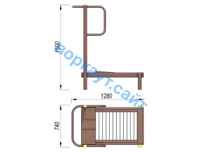 Уличный тренажер Беговая дорожка УТ 009 в Карачаево-Черкесской Республике