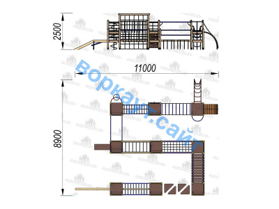 Детский спортивный комплекс Полоса препятствий ДСК 3116 в Карачаево-Черкесской Республике