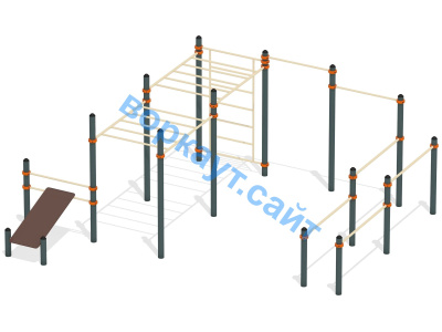 Спортивный комплекс воркаут ВС-50 в Карачаево-Черкесской Республике