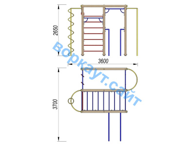 Детский спортивный комплекс Гимнастический ДСК 3107 в Карачаево-Черкесской Республике