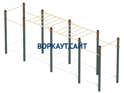 Воркаут рукоход с турниками ВС-23 в Карачаево-Черкесской Республике
