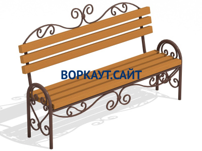 Лавочка кованная МАФ 1606 в Карачаево-Черкесской Республике