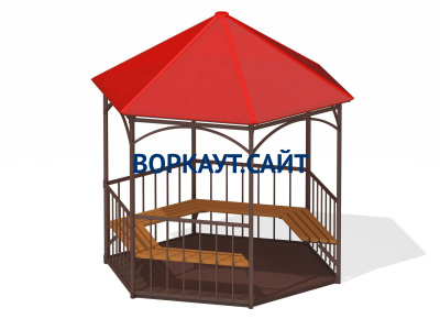 Беседка с лавками и полом МАФ 4122 в Карачаево-Черкесской Республике