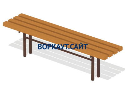 Лавочка без спинки МАФ 1601 в Карачаево-Черкесской Республике