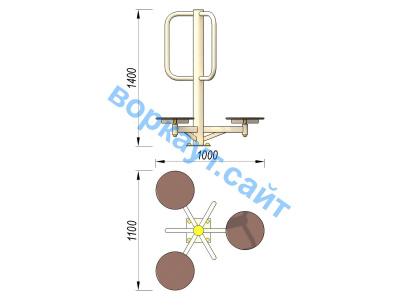 Уличный тренажер Орбита УТ 011 в Карачаево-Черкесской Республике