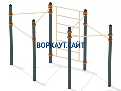 Воркаут турник разноуровневый с шведской стенкой ВС-25 в Карачаево-Черкесской Республике