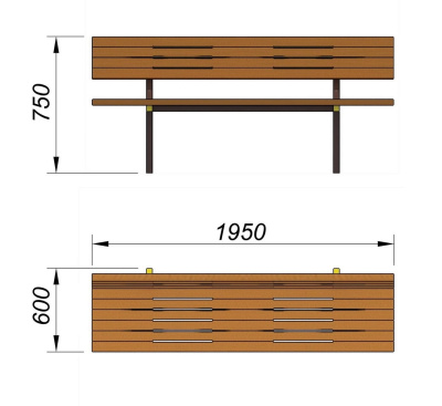Диван уличный МАФ 1608 в Карачаево-Черкесской Республике