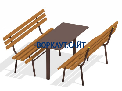 Дачный комплект из 2 лавочек и стола МАФ 1620 в Карачаево-Черкесской Республике