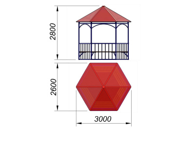 Беседка с лавками МАФ 4120 в Карачаево-Черкесской Республике